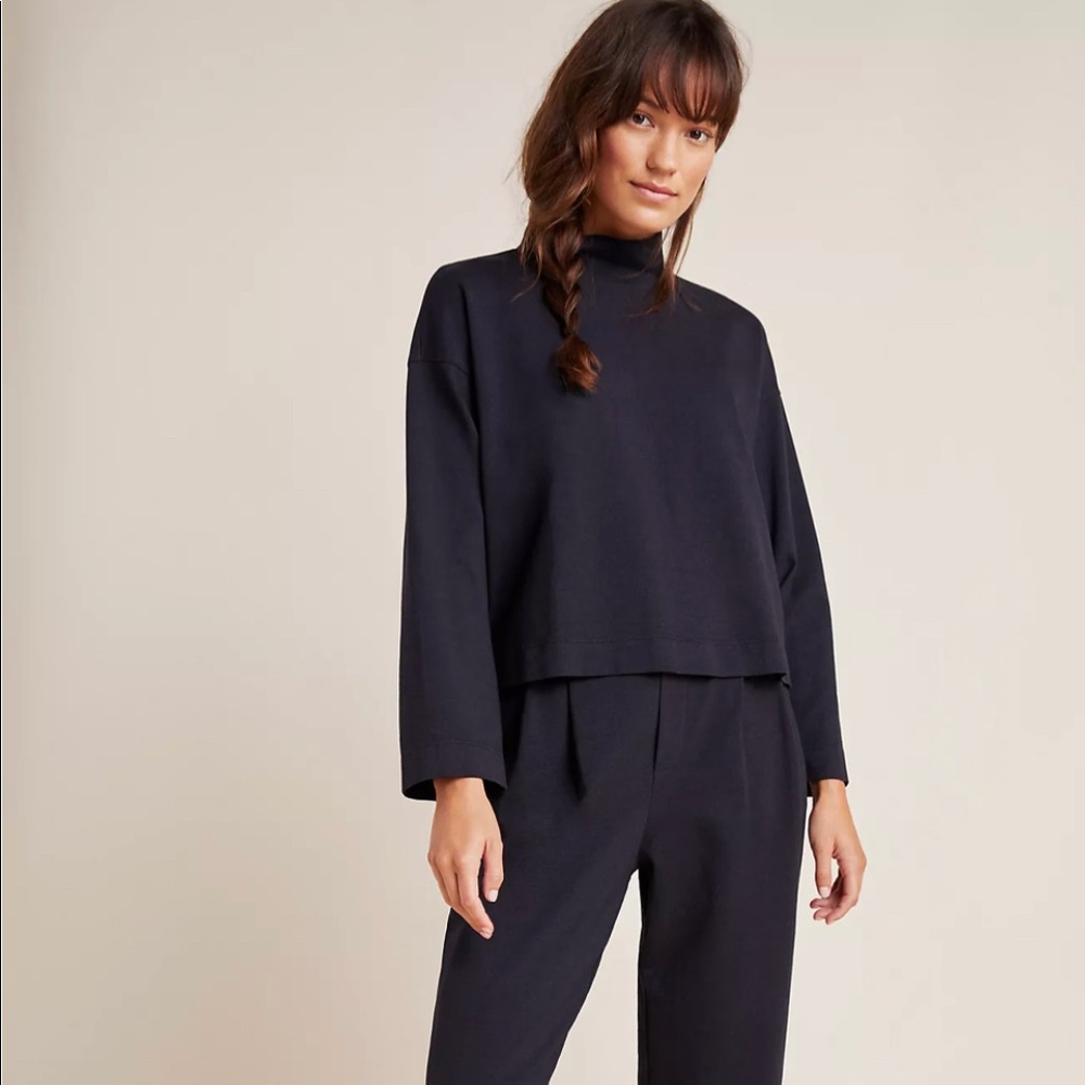 Stateside Ponte Mock Neck Pullover - sz S